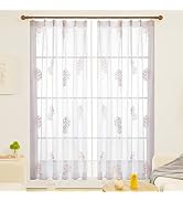 Amazon｜Deconovo ミラー レースカーテン 幅100x丈198cm 猛暑対策